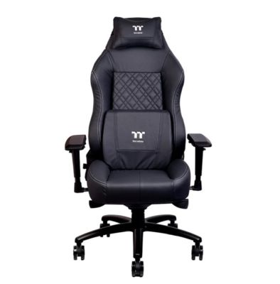 GAMING CHAIR (เก้าอี้เกมมิ่ง) THERMALTAKE X COMFORT REAL LEATHER BLACK (GGC-XCR-BBLFDL-TW)