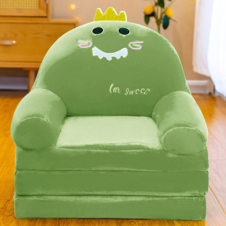 Plush Foldable Kids Sofa Backrest Armchair 2 In 1 Foldable Children Sofa  Cute Cartoon Lazy Sofa Children Flip Open Sofa Bed For Living Room Bedroom  Without Liner Filler Seat Memory Foam Cushion | Lazada