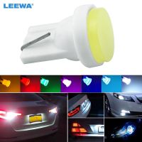 LEEWA 5pcs Car T10 194 COB W5W 6-LED Wedge Door Side Interior Bulb Lamp Car LED Light DC12V 7-Color CA2904