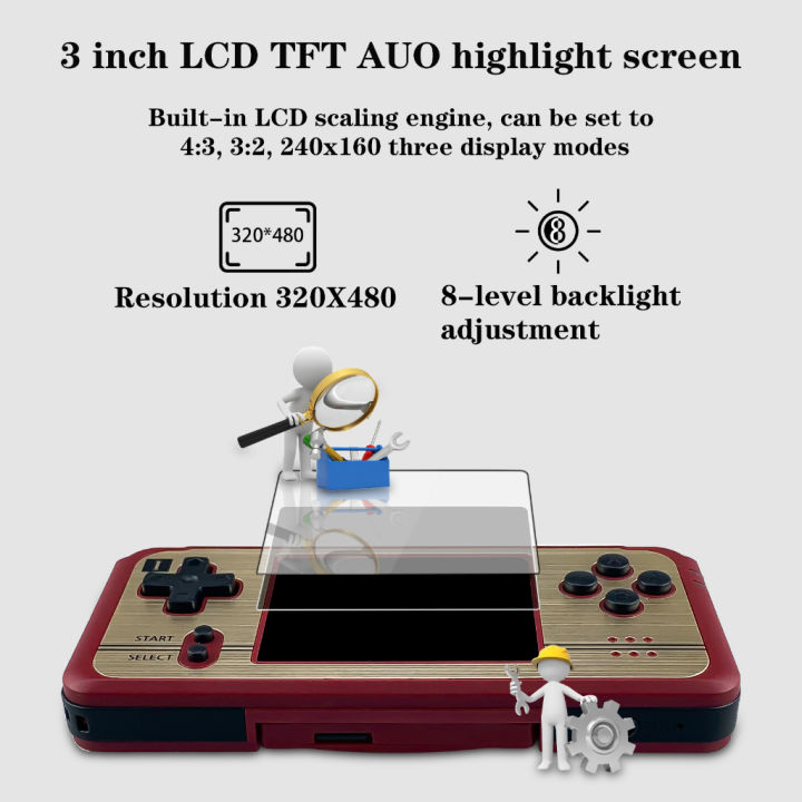 anbernic-k101-plus-เครื่องเล่นวิดีโอเกม-2-4-หน้าจอ-3-นิ้ว-lcd-tft-auo-320x480-rtc-และ-64-บิต-รองรับ-tv-output-gba-game