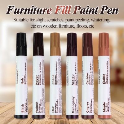 Furniture 6/8 Colors Touch-up/Fill Paint Pen Floor/Stairs/Woodenware Scratch/Patch Restore Composite Repair Pen Marker&amp;Filler