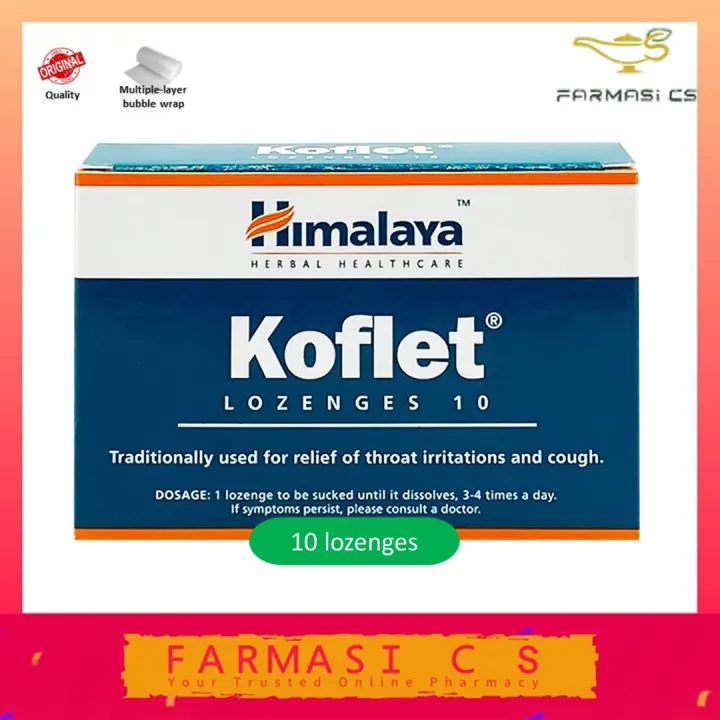 Himalaya Koflet 10 Lozenges EXP 09/2023 cough candy sweets Lazada