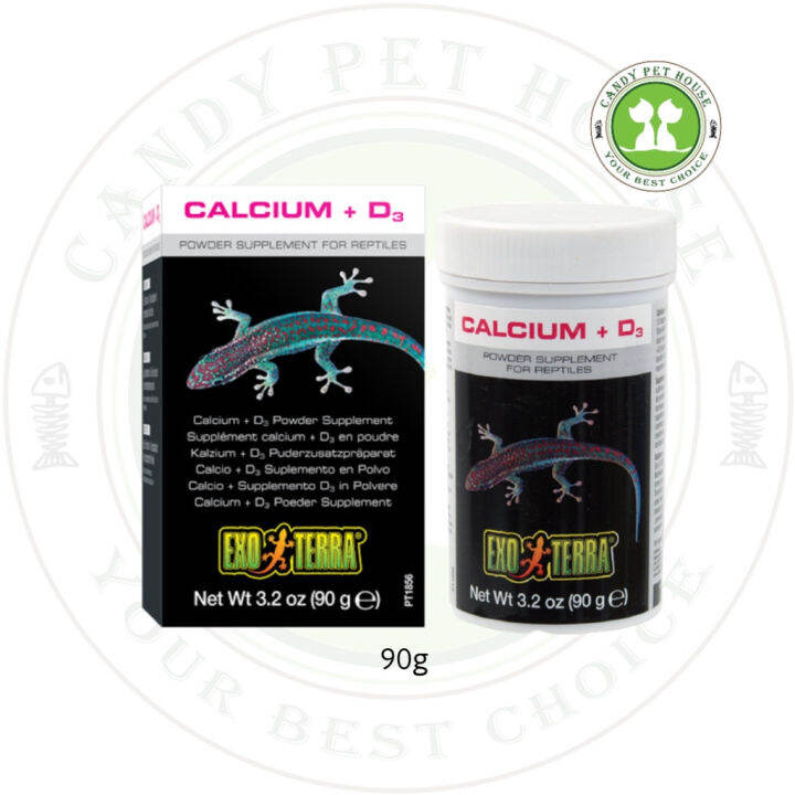 Exo Terra/Exoterra Calcium + D3 Powder Supplement for Reptiles 90g Lazada