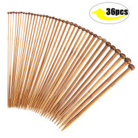 36-Pack Bamboo Knitting Needles Kit Beginner &amp; Professional Sweater Crochet Needles Set (18 Sizes From 2mm To 10mm) DIY Knitting