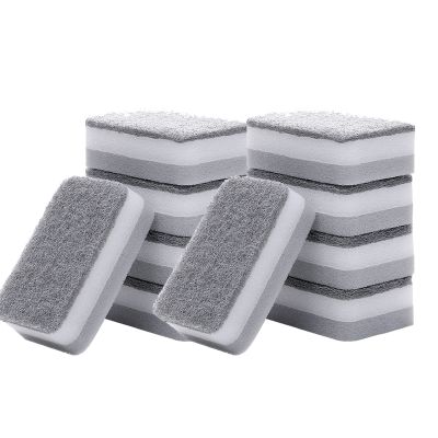 ✔❈ 5/10pcs Sponge Scouring Pads Cleaning Dish Washing Catering Scourer Cleaning Cloth Kitchen Household Cleaning Tools Accessories