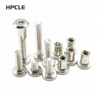 【HOT】▧◊ 5sets m6x12/15 steel with nickel hex drive male female connector screw kitchen furniture cabinet Childrens bed connectors