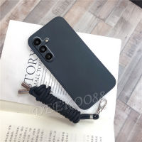 เคสโทรศัพท์สำหรับ Samsung Galaxy A54 A14 M14ซิลิโคนนิ่ม4G 5G ปลอกสัมผัสพร้อมสายคล้องคอเชือกกันกระแทกฝาหลัง SamsungA54 SamsungA34