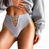 【cw】 Panties Hollow Underpants Female Mid Waist Briefs Fashion Bikinis