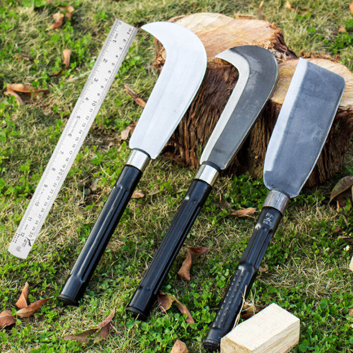 Long carbon steel wood knife steel outdoor open-circuit knife logging ...