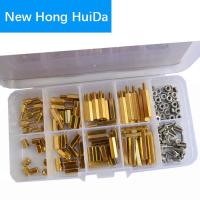 【CW】 M2.5 Hex Brass Male Female Threaded PCB Motherboard Standoff Pillar Hexagonal Spacer Bolt Screw Nut Assortmen Kit 160Pcs