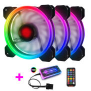 Bộ 3 Quạt Tản Nhiệt, Fan Case Coolmoon Ver 2 Led RGB Dual Ring 16 Triệu màu