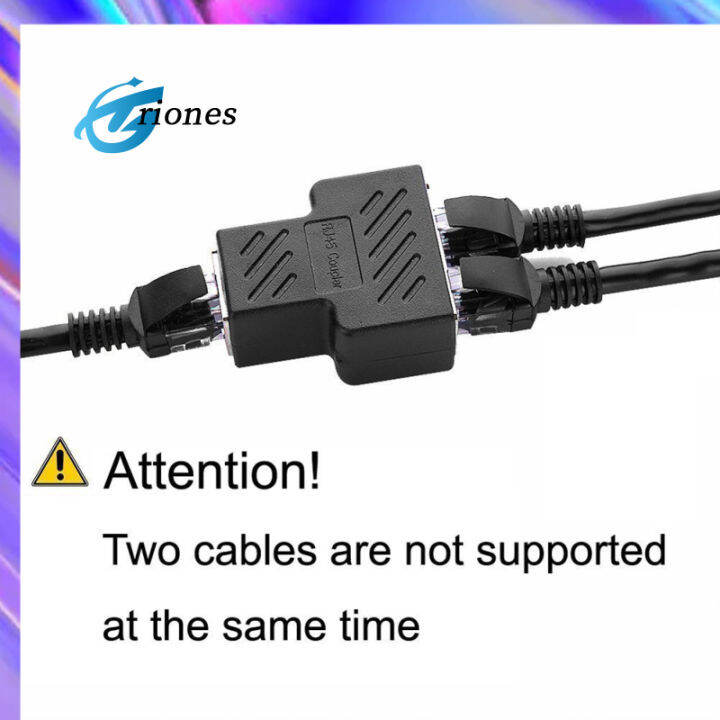 rj45รางช่องยูเอสบี1ถึง2พอร์ตตัวเมียคู่สำหรับแมว5-cat-6สายแลนอะแดปเตอร์ตัวเชื่อมต่อตัวแยกซ็อกเก็ตอีเธอร์เน็ต