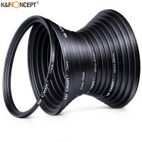 K &amp; F concept 18PCs camera filter step updown adapter ring set 37-82mm 82-37mm for Canon Nikon DSLR camera