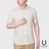 GALLOP : LINEN CASUAL SHIRT เสื้อเชิ๊ตผ้าลินินแขนสั้น รุ่น GW9023-สี Cream - ครีม / ราคา 1,490.-