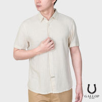 GALLOP : LINEN CASUAL SHIRT เสื้อเชิ๊ตผ้าลินินแขนสั้น รุ่น GW9023-สี Cream - ครีม / ราคา 1,490.- 818