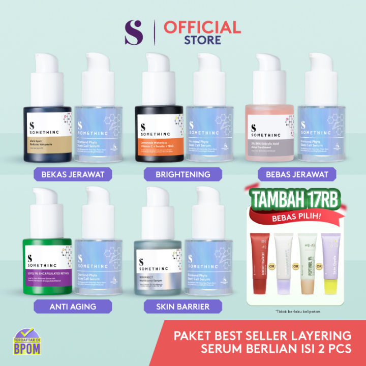 Somethinc 2 Pcs Paket Best Seller Layering Serum Berlian Lazada Indonesia