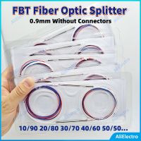 5pcs FBT Fiber Optic Splitter 1x2 0.9mm 10/90 20/80 30/70 40/60 50/50 Various Types Unbalanced Coupler Without Connectors