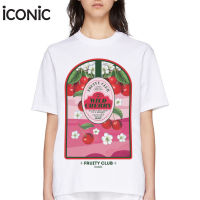 iCONiC CHERRY ORIGINAL JUICE T-SHIRT #6665 เสื้อยืด พิมพ์ลาย น้ำผลไม้ รสเชอรี่ เสื้อยืดผญ เสื้อยืดผช เสื้อแฟชั่น เสื้อออกงาน เสื้อทำงาน เสื้อไฮโซ