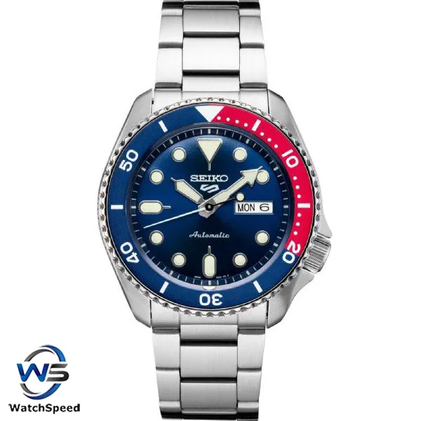 Seiko 5 Sports SRPD53K1 Automatic 100M Red & Blue Dial Stainless Steel  Bracelet Gents Watch | Lazada Singapore