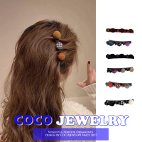 เครื่องประดับ COCOJEWELRY Xiaoxiangfeng กิ๊บยางรัดผมแบบผูกเปียด้านข้างของกิ๊บปากเป็ด