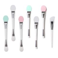 Silicone Facial Mask Brush Professional Double-headed Wool Fiber Blending Brushes Easy To Clean Skin Care Cosmetic Tool