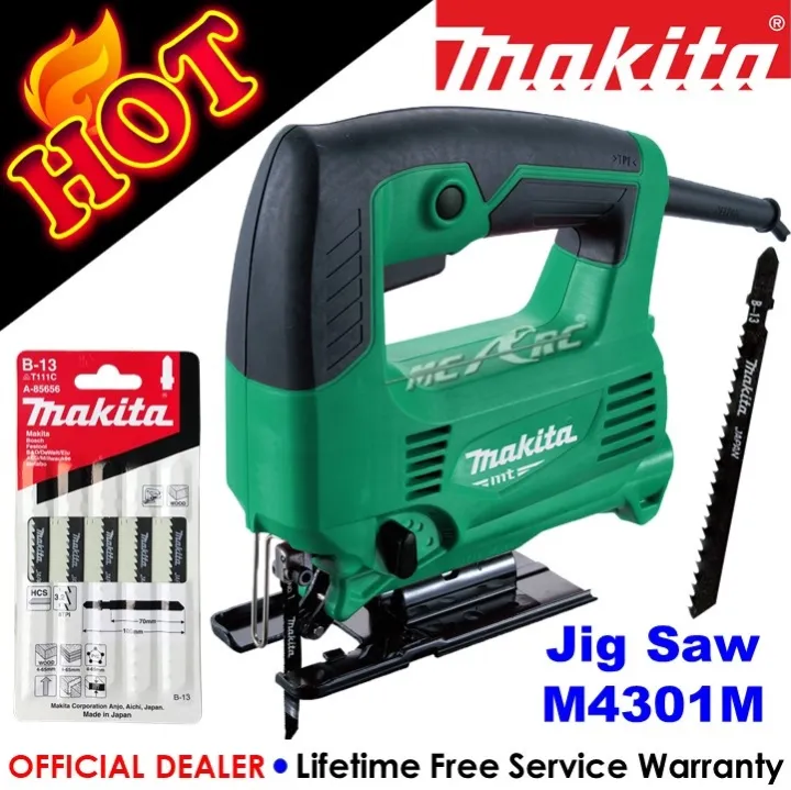 Makita Jig Saw M4301M with 5 pcs Makita Jigsaw Blade B13 T111C for