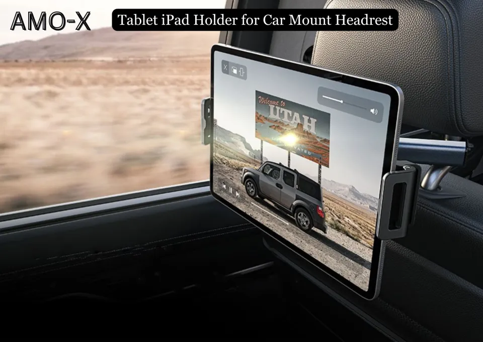 Tablet iPad Holder for Car Mount Headrest-iPad Car Holder Back Seat Travel  Accessories Car Tablet Holder Mount Road Trip Essentials for Kids Adults