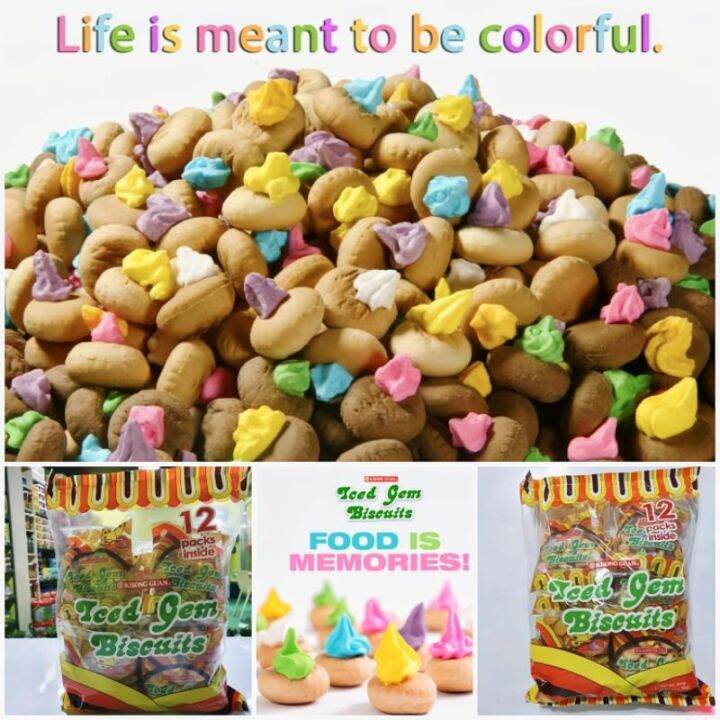 ﹍∈ Iced Gem Biscuits 12 Packs Inside 360g Icing Biscuit Ice Cream