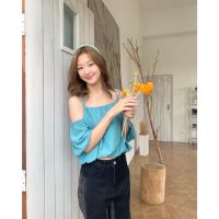 chuuchop_พร้อมส่ง(C7923)???‍♀️?Lollipop blouse เสื้อสายเดี่ยวทรงบอลลูน มี3สี