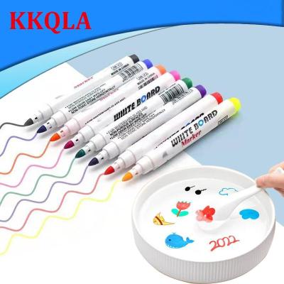 QKKQLA 8/12 Colors Magical Water Painting Pen Water Floating Doodle Pens Kids Drawing Early Education Magic Whiteboard Markers