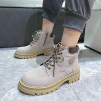 Agafgadf Botas De Couro พารามัลเฮอร์ Botas Femininas Caminhada Moda Outono E Inverno Quente 2023