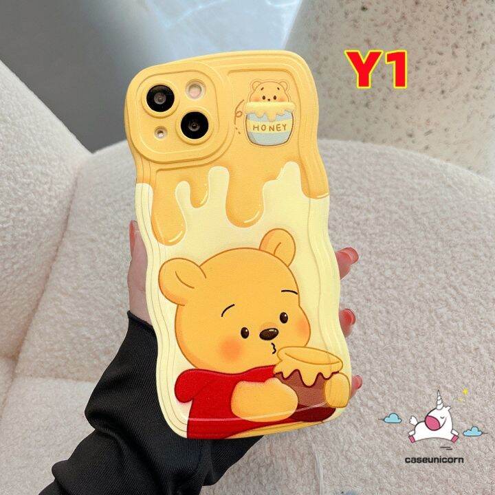 เคสโทรศัพท์มือถือ-tpu-นิ่ม-ปิดด้านหลัง-ลายการ์ตูนหมีพูห์-สตรอเบอร์รี่น่ารัก-สําหรับ-iphone-14-13-12-xr-6-6s-8-7-x-xs-2020