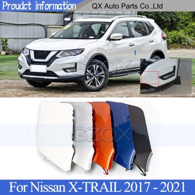 CAPQX กันชนหน้ารถพ่วงฝาครอบสำหรับ Nissan X-TRAIL 2017 2018 2019 2020 2021พ่วงฝาที่ครอบตะขอลากกันชนฝาปิดมีที่ยึด