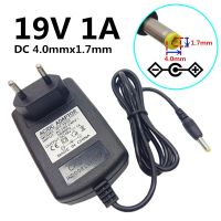 【Sleek】 EU UK AU ปลั๊ก AC 110V 220V ถึง19V อะแดปเตอร์แหล่งจ่ายไฟ1A 1000mA DC 4.0X1.7มม. อะแดปเตอร์อะแดปเตอร์แปลง