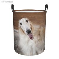 ✙◆▫ Folding Basket Greyhound Dog Relaxing Indoors Dirty Storage Wardrobe Clothing Organizer Hamper