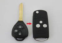 3ปุ่มเปลี่ยนดัดแปลงพลิกพับกรณีเชลล์กุญแจรีโมทสำหรับ Toyota Camry Crown Key Fob ว่างเปล่า (Acura สไตล์) 5ชิ้นล็อต