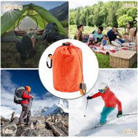 、‘】【； Portable Survival Blanket PE Aluminum Film Thermal Sleeping Bag Warm Windproof Waterproof Camping Outdoor Equipment