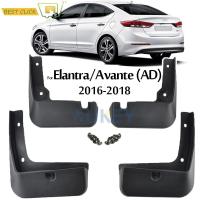 Set Molded Mud Flaps For Hyundai Elantra Avante AD 2016 - 2018 Sedan Mudflaps Splash Guards Mudguards Fender Front Rear 2017 Cables