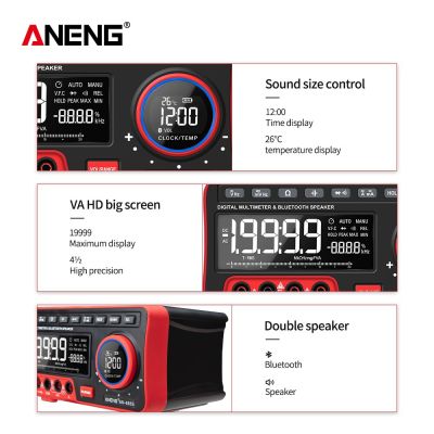 ANENG AN-999S Desktop Voice Multimeter Digital 19999 Counts Professional Bluetooth Tester True RMS AC/DC Voltmeter Current Tools