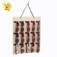 【cw】hot New quality 15 Grids Glasses Organizer Storage Wall Hanging Sunglasses Eyeglass