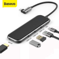 Baseus USB-C Type C HUBเป็นHDMI RJ45 หลายUSB 3.0 อะแดปเตอร์สำหรับMacBook Pro Air D Ock USB C HUBกับไร้สายชาร์จสำหรับIWatch