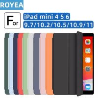 Royea เคส iPad เข้ากันได้กับ iPad Mini Air 2 1 10.2 2019 /Air 3 10.5 /Air 4 10.9 2020เคสป้องกันด้วยซิลิโคนอ่อนนุ่ม TPU ปกหลัง Auto Sleep Wake สำหรับ6th 7th 8th 9th Generation Case สำหรับ iPad 9.7 2017 2018