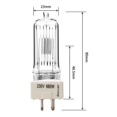 HoneyFly GY9.5หลอดฮาโลเจน230V120V 300W500W650W1000W แคปซูล Clear Single Ended Focus Stage Light ภาพยนตร์และทัศน์