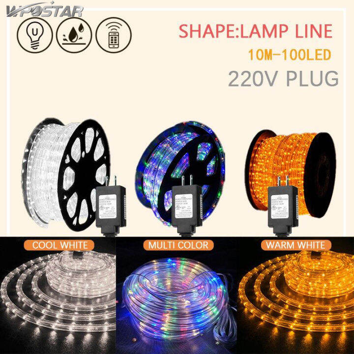 8 Modes LED Rope Lights Waterproof Tube Rope Led Strip Christmas Light Outdoors Holiday
