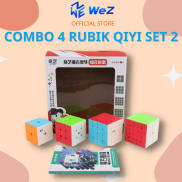 Combo 4 Rubik QiYi Set 2Stickerless Không Viền