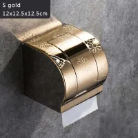 Toilet Paper Holder New Creative Stainless Steel Gold Tissue Holder Box Toilet Waterproof Tissue Holder Toilet