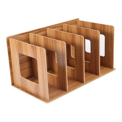 Detachable Wooden 4 Sections Storage Rack Box Board DIY CD DVD Stand