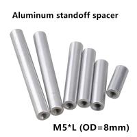 10pcs M5 Aluminum Post rods M5x10/12/15/20/25/30/35/37/40/45/50/60/70/80/90/100mm Aluminum Round Standoff Spacer Studs D 8mm