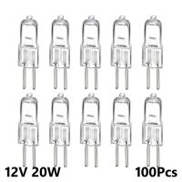 แคปซูลหลอดไฟ G4ฮาโลเจน100ชิ้น/แพ็คโคมไฟ Led 12V ประหยัดพลังงาน5/10/20/35/50W หลอดไฟแคปซูลฮาโลเจนสีขาวอบอุ่น