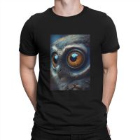 The Big Eyes Bird T-Shirts Men Bird Cool Cotton Tees Crewneck Short Sleeve T Shirt Printed Clothes